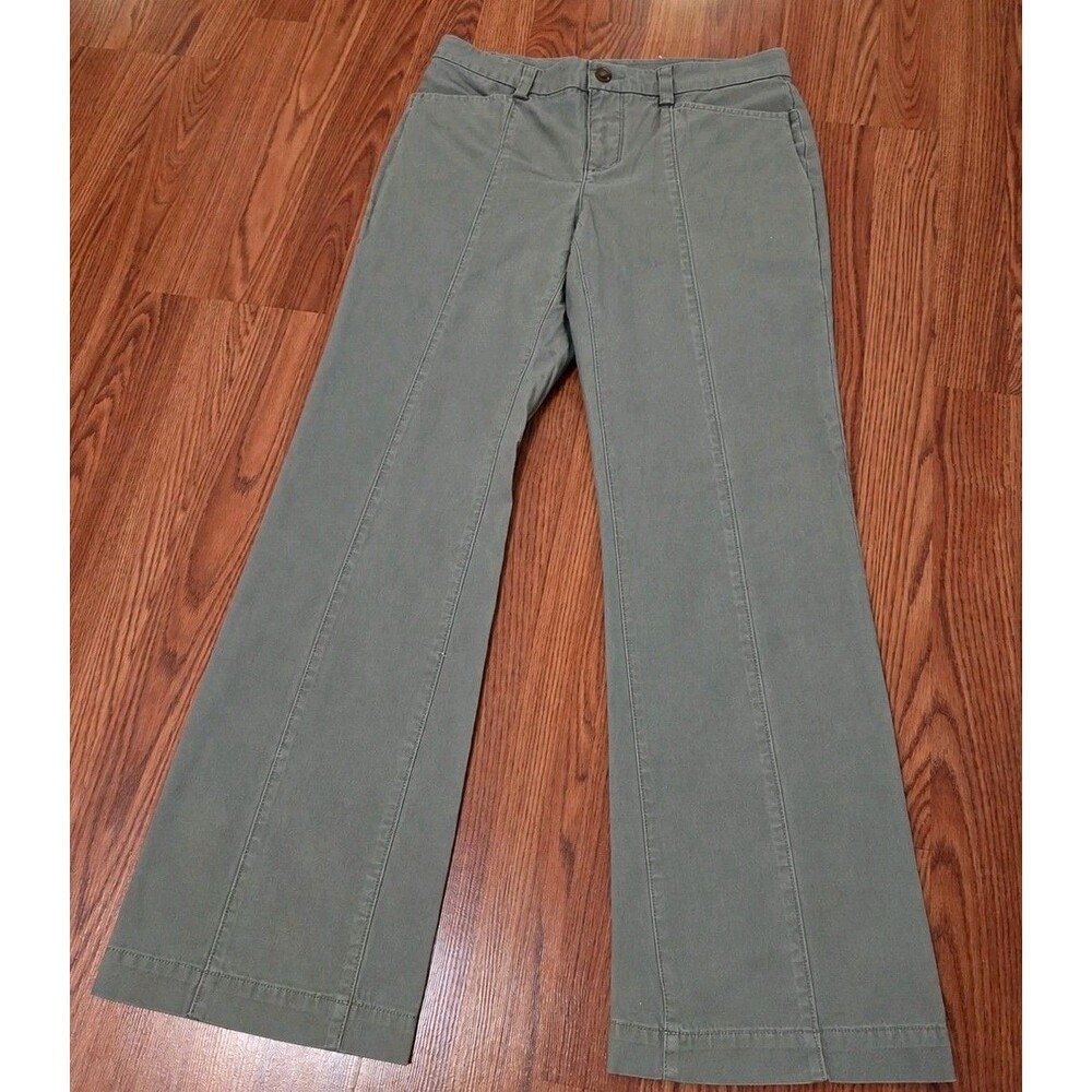 Duluth Trading Co Women's 10x31 Gray Stretch Pants 97% Cotton - Picture 2 of 6
